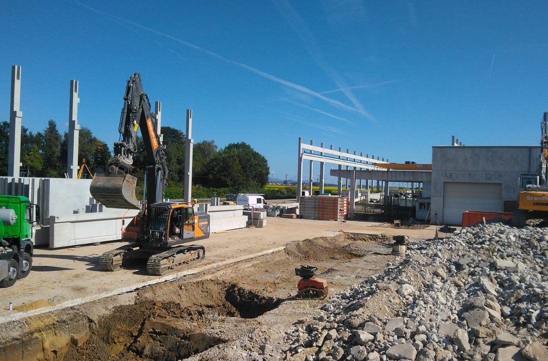 Abbruch und Neubau Kranbahn Straßkirchen mit 3D- Steuerung